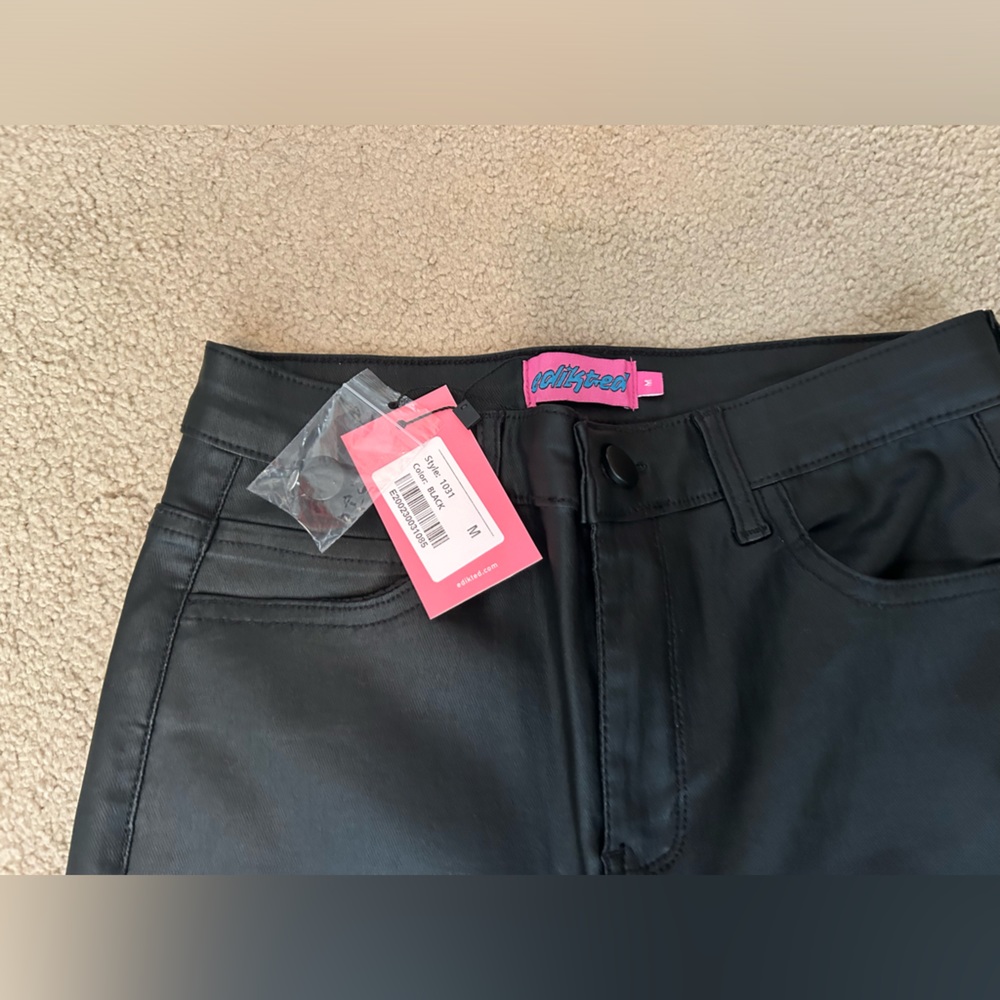 Ediked Flare Leather Jeans